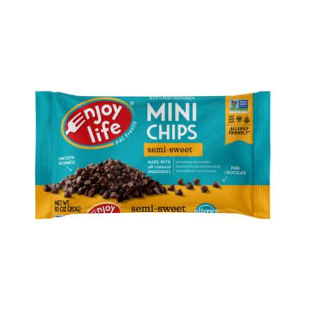 ENJOY LIFE Semi-Sweet Mini Chips Baking Chocolate, PK12 F00306W